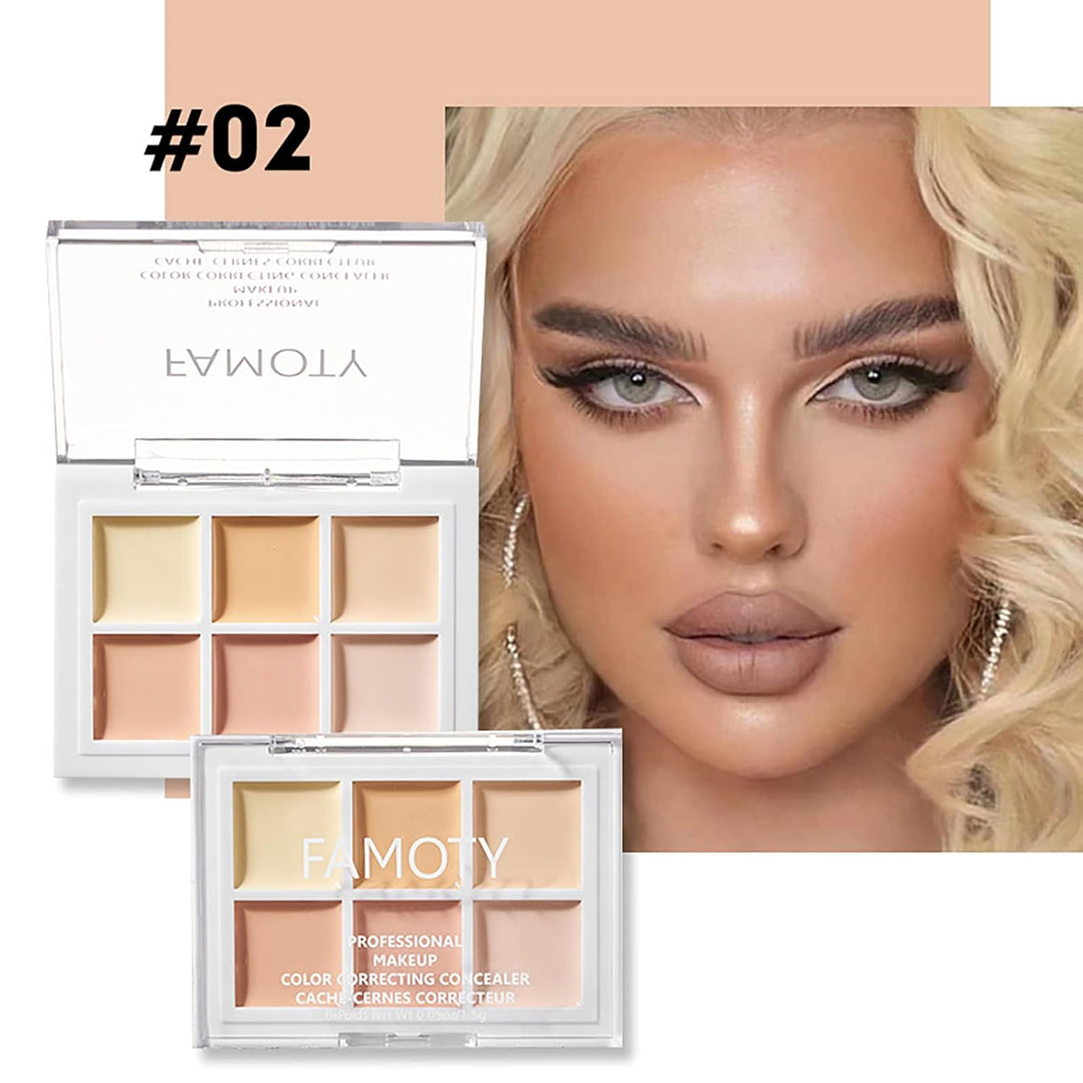 Colore Contouring 6 Colors Face Contouring Palette, with 11 Pcs Makeup Brush Kits, Light ...