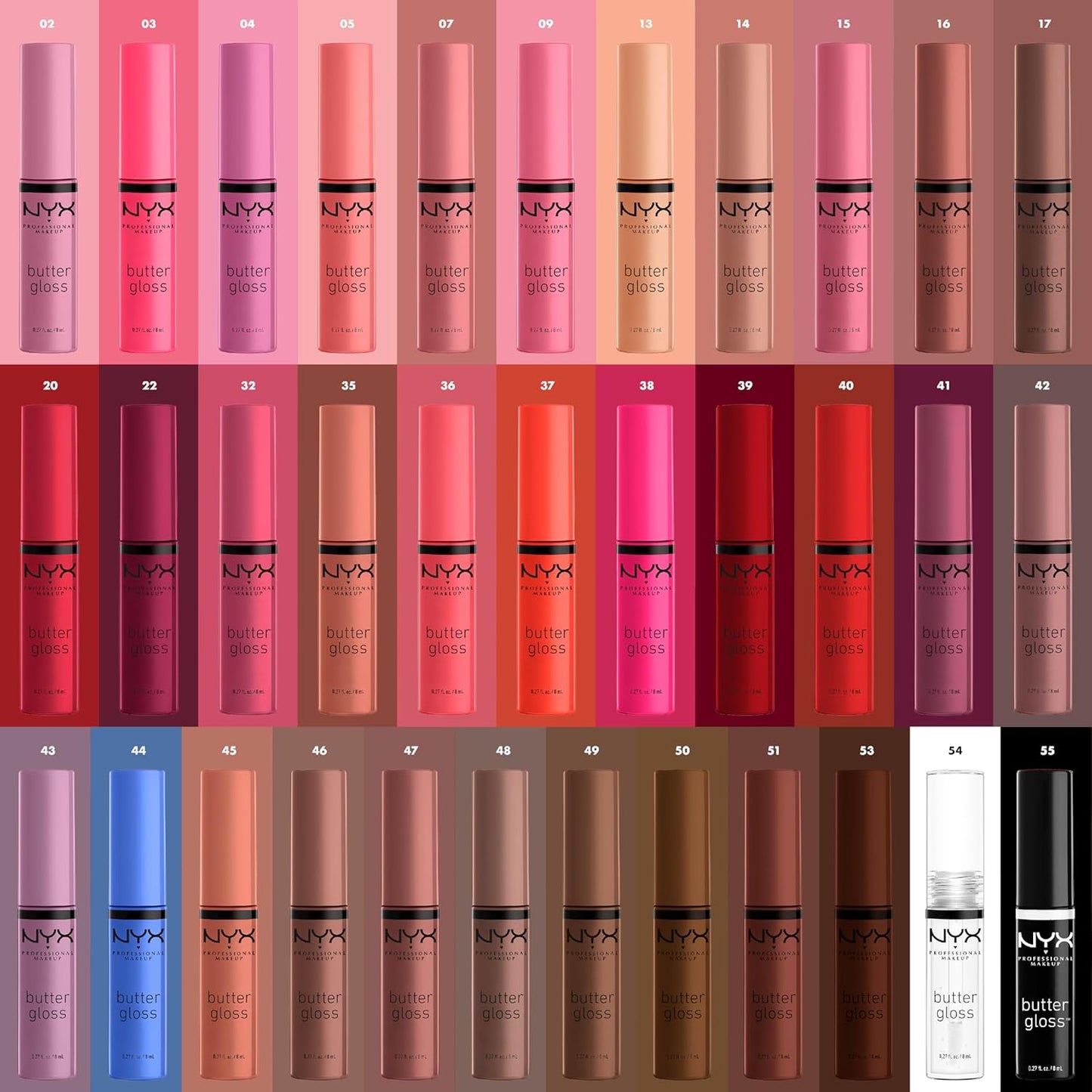 NYX PROFESSIONAL MAKEUP Butter Gloss, Non-Sticky Lip Gloss - Rocky Road (Wine)