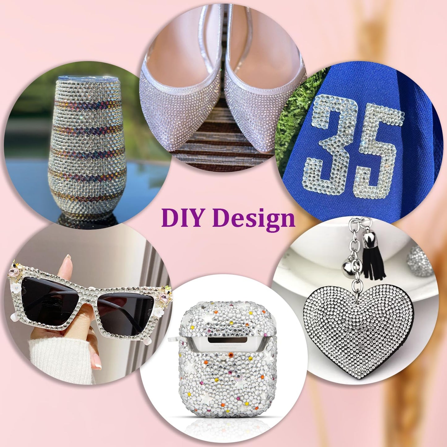 25000Pcs Resin Rhinestones with Tweezers for Crafting, Silver Clear 2-6mm Mixed Sizes Flatback Gems, Bedazzling Crystal for DIY Crafts Clothing Tumblers Mugs Shoes Fabric Decor Nail Art